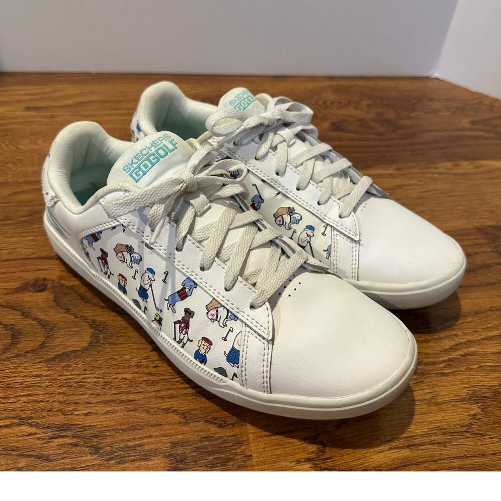 Skechers GO GOLF Drive Max Dogs at Play Spikeless Golf Shoes Women’s 9.5 Comfort